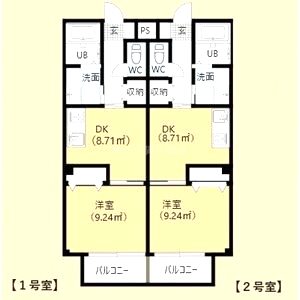 オクトレーベン新大阪IIの間取り図