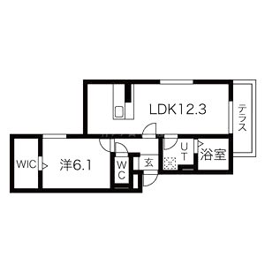 ザ・アパートメント谷上の間取り図