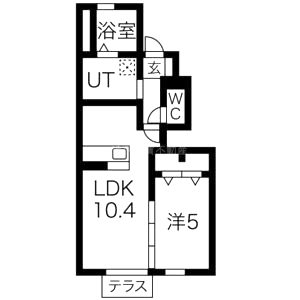 フルーレ神明 部屋の間取り図