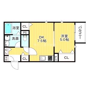 クレール塚本の間取り図