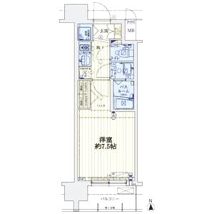 スワンズシティ南堀江ブルームの間取り図