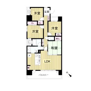 レジディア都島Iの間取り図