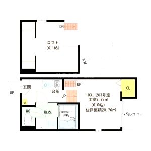 京橋オーガスタの間取り図