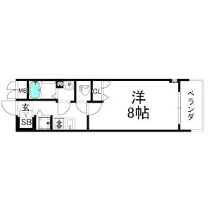 スワンズシティ心斎橋ルーノの間取り図