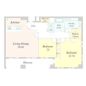 レジディア心斎橋ウエストの間取り図