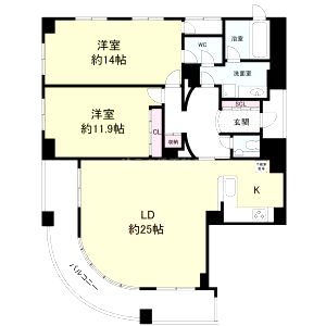 レジディア心斎橋ウエストの間取り図