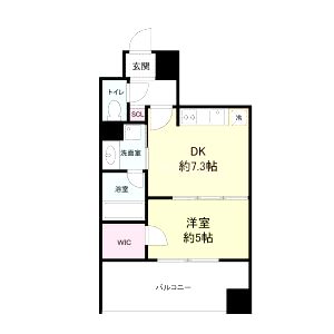 レジディア心斎橋ウエストの間取り図