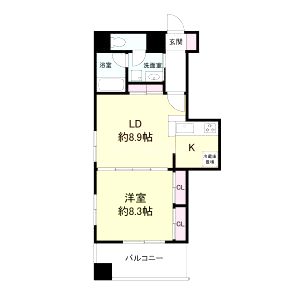 レジディア心斎橋ウエストの間取り図