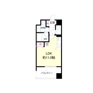 レジディア心斎橋ウエストの間取り図