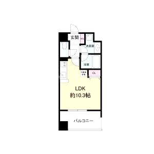 レジディア心斎橋ウエストの間取り図