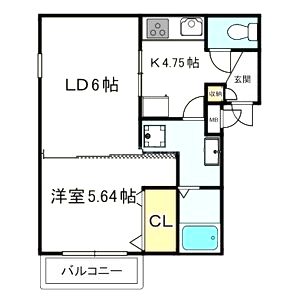 パロス甲子園口の間取り図