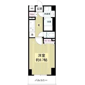 ドゥーエ玉造の間取り図