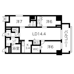 ときわぎ 住居の間取り図