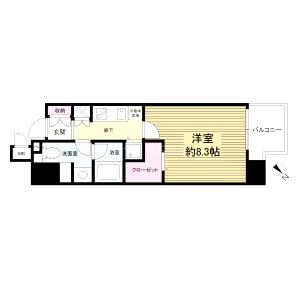 レジディア神戸磯上の間取り図