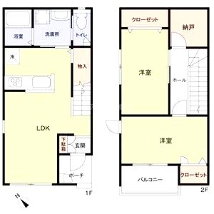 (仮称)高石市加茂3丁目賃貸計画の間取り図