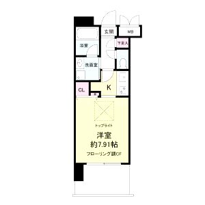 グランシス江坂の間取り図