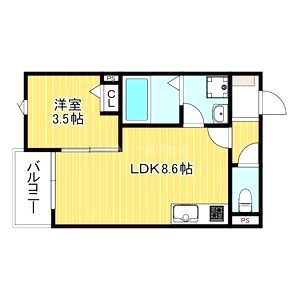 kit石橋阪大前の間取り図
