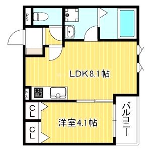 kit石橋阪大前の間取り図