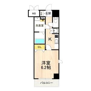 ルクレ難波の間取り図