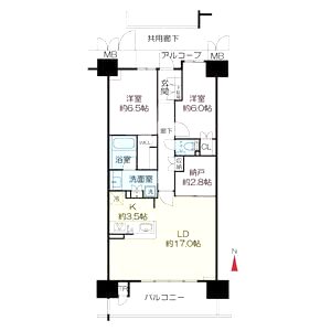 シエリア彩都SORAの間取り図