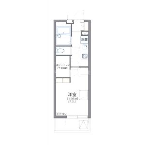 レオパレス向陵西の間取り図