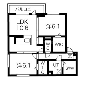 ファミリアーレ城陽の間取り図