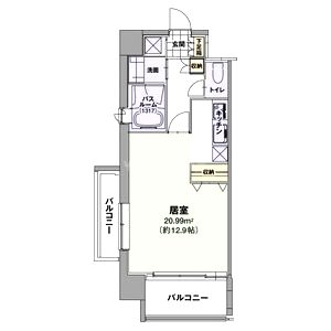 アーバンエース夕陽丘パルの間取り図