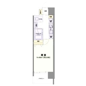 アーバンエース夕陽丘パルの間取り図
