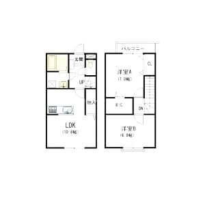 メゾンドボワボヌールの間取り図