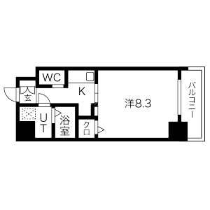 コスモ真田山の間取り図