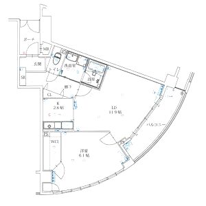 ラカーサ南桜塚の間取り図