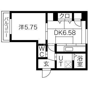 朱雀館の間取り図