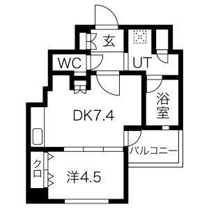 プレサンスロジェ心斎橋の間取り図