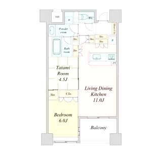 ラ・ヴィータ日本橋の間取り図