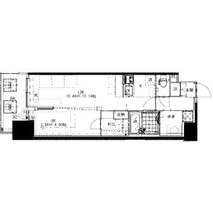 Alivis桜川の間取り図
