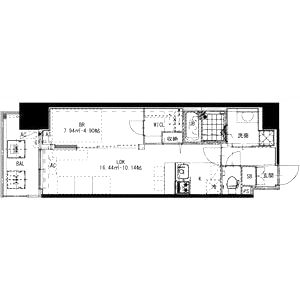 Alivis桜川の間取り図