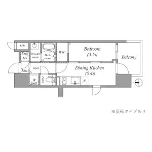 エステムコート難波VIIビヨンドの間取り図