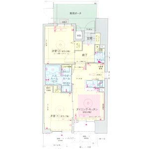 エステムプラザ難波EAST II ブレストの間取り図