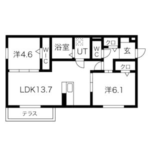 licorice B棟 B棟の間取り図
