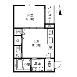 トップヒル森河内の間取り図