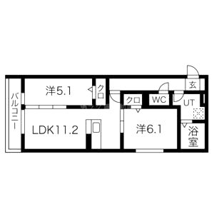 licorice A棟 Aの間取り図
