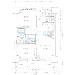エステムコート難波WESTSIDEIIベイフレックスの間取り図