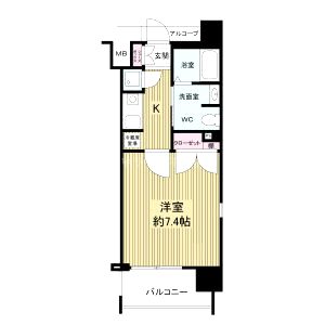 フォレシティ肥後橋の間取り図
