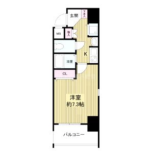 アーバンフラッツ難波東の間取り図