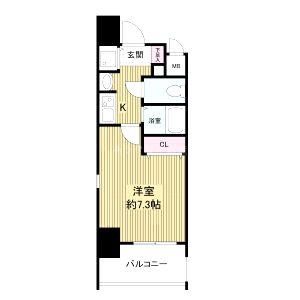 アーバンフラッツ難波東の間取り図