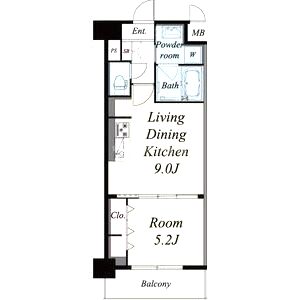 ハーヴェスト江坂の間取り図