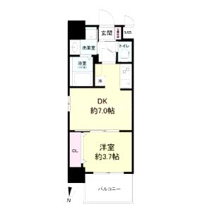 プライマル南森町パークビューの間取り図