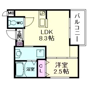 リアコート枚方御殿山NORTHの間取り図