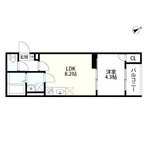 ciel甲子園(シエルコウシエン)の間取り図