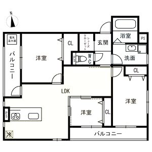 アイメゾン誓願寺の間取り図